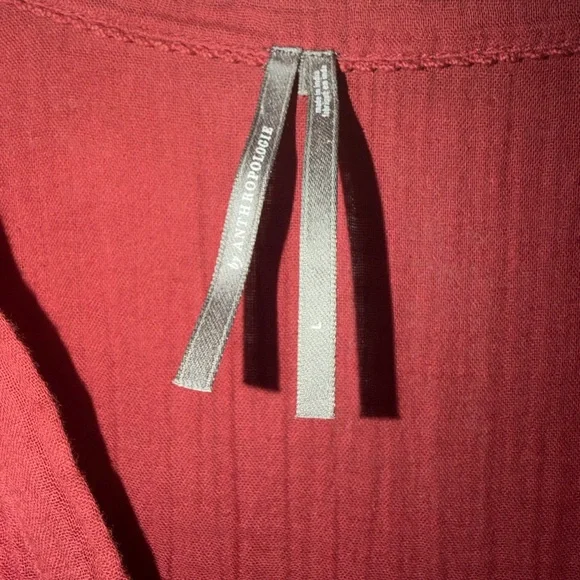 Anthropologie Flowing Burgundy Maxi Dress - Picture 4 of 4